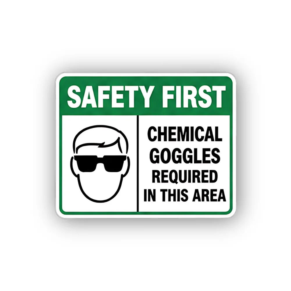 Chemical Goggles Required